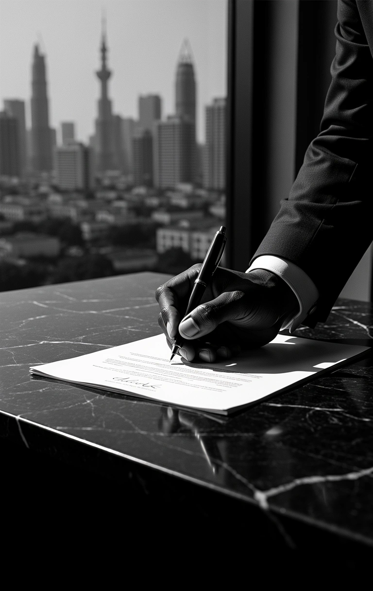 Professional integrity and focus portrait